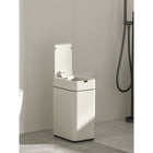Elpheco - poubelle à capteur en acier inoxydable avec pattes - mince 9 L - blanc crème-Applications multi-scènes : idéale pour différents environnements tels que chambres, salles de bain, bureaux, cuisines et bureaux d’étude