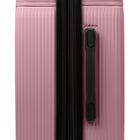 Bugatti Monaco 26.5" Hardside Medium Check-in Luggage - Vegan Leather Trim -  Pink-Lined interior with dividing panel, practical
pocket and tightening straps to keep content
organized and in place