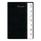 Brownline 2026 Pre-Vu Weekly Planner - 8-1/2" x 6-3/4" - Black - English-Twin-wire binding with soft flexible cover