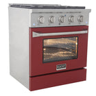 Kucht - 30 po Série KDF Cuisinière Pro Style au gaz naturel - Acier inoxydable/Rouge-Garantie limitée du fabricant de 2 ans