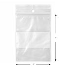 KL Rubber - Sac refermable en polyéthylène avec bloc d’identification blanc et trou de suspension - 2 Mil - 3 x 5 po - paquet de 1000-Bloc blanc pour un étiquetage, un codage ou des instructions faciles