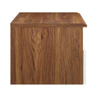 Modway Envision Wall Mount Nightstand - Walnut White-Wood Grain Laminate