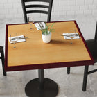 Flash Furniture – Dessus de table carré en résine de 36 po à deux tons, cerisier et acajou (TP2TONE3636)-Dessus épais de 2 po