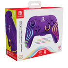 PDP Afterglow Wave Wireless Controller for Nintendo Switch - Purple-Custom Lighting - Customize RGB Zones, Lighting Effects, Audio Settings
