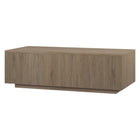 Hudson&Canal - Table basse rectangulaire Paxton , 48 po de largeur, en chêne gris vieilli-Le plateau de table a une capacité de poids de 75 lb