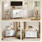 HOMCOM - Buffet moderne 47,2 po L avec portes à fermeture en douceur - blanc-Portes à fermeture douce pour un fonctionnement fluide, silencieux et sans claquement 