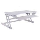 Rocelco 37" DADR Deluxe Extra-Wide Sit To Stand Adjustable Desk Riser, White (DADR-W)-Adjustable height desk riser suitable for 2 or 3 monitors