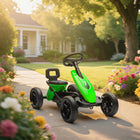 Qaba - Kart à pédales pour enfants avec roues silencieuses en EVA - vert-Commandes à pédale faciles permettant aux enfants d'avancer ou de reculer en toute confiance 
