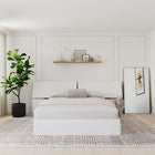 Nexera Panoramic Headboard - Queen Size - White-Gives a contemporary look to your bedroom with its modern lines and pure white finish
