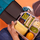 b.box - Boîte à lunch Bento Buddy en silicone - Océan-Anti-déversement – les bords hauts empêchent les aliments de se déplacer d'un compartiment à l'autre