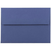 JAM Paper 4Bar A1 Invitation Envelopes - 3.625 x 5.125 - Presidential Blue - 250 Pack-Envelopes are made of 28 lb paper with a textured finish, straight flap, and a gummed closure