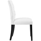 Modway Duchess Vinyl Dining Chair - White - 2 Pack-Non-Marking Foot Caps