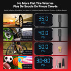 Bullseye - Compresseur d'air et Powerbank portable rechargeable Pocket Air-GONFLAGE RAPIDE : Malgré sa petite taille, le gonfleur de pneus Pocket Air Bullseye Pro contient un puissant punch. Équipé d'un moteur haute performance, il gonfle la pompe à pneus standard de voiture en quelques minutes. Avec une pression maximale de 100 PSI, Pocket Air Pump convient à une variété de véhicules, des voitures et des vélos aux motos et aux gonflables. Ce gonfleur de pneus portable pour voiture permet de gagner du temps