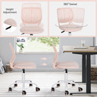 Homy Casa - Chaise de bureau pour adolescent en tissu - Rose-Design Moderne : Le look élégant et contemporain s'intègre parfaitement dans n'importe quelle chambre ou espace d'étude d'adolescent