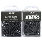 JAM Paper Combo Pack Colourful Paper Clips - Standard & Jumbo - Grey - 100 Pack & 75 Pack -Colour: Grey