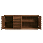 Modway Render 71" 4-Door Fluted Sideboard Cabinet TV Stand - Walnut-8
