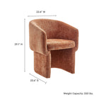 Modway Verity Barrel Back Chenille Dining Armchair - Rust-Dense Foam Padding