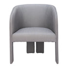 Zuo Hull Accent Chair - Slate Grey-Cozy polyester linen fabric