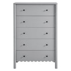 Modway Emmeline Scalloped 5-Drawer Chest - Light Grey-6