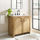 Modway Appia 36" Bathroom Vanity Cabinet - Oak-Mango Wood Veneer and MDF Construction