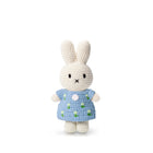 Just Dutch Miffy - Jouet en peluche de lapin fait à la main - Robe bleue tulipe-Peluche Miffy faite à la main au crochet avec une charmante robe bleue à motif de tulipe