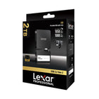 Lexar Professional Go Portable SSD with Hub - 2 TB - Black-Ultra-compact so you can always keep it with you for spontaneous creativity anytime, anywhere