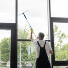 Gritt Commercial Window Washing Kit - 18" Swivel Window Squeegee - 6' Telescopic Pole - 2 Pack-Streamlines the window cleaning process