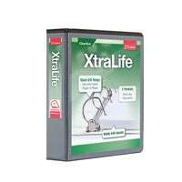 Cardinal® - Reliure XtraLife ClearVue verrouillable à anneaux en «D», noire, 2 po-Avec pochettes à l'intérieur des deux couvertures   