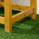 Outsunny Raised Garden Bed with Folding Side Table-Non-woven fabric lining with no drainage holes maintains soil moisture
