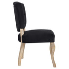 Modway Array Vintage French Performance Velvet Dining Side Chair - Black-Performance Velvet Upholstery