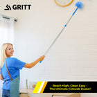 Gritt Commercial Cobweb Duster Brush with 6' Telescopic Pole - 3 Pack-Duster Length: 6 11/16""