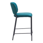 Zuo Plat Counter Stool - Green - Set of 2-Dimensions: 19.7" L x 19.7" W x 36.2" H