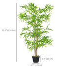 Outsunny - Arbre de bambou artificiel 5 pi en pot - vert - lot de 2-Vert éclatant et texture naturelle pour un rendu et un toucher ultra-réalistes 
