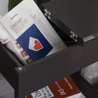 HOMCOM Flip Top End Table - dark coffee-Material: MDF Board 
