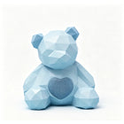 Kemilife - Porte-parole Bluetooth pour ours en peluche de style cybernétique - Bleu-Haut-parleur Bluetooth en forme d’ours avec design géométrique