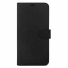 Blu Element - Étui Folio 2-en-1 pour Galaxy S25 Edge – Noir-Matériau cousu à la main de qualité, au toucher semi-souple