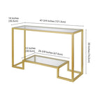 Hudson&Canal Athena 47.75"W Console Table - Brass-9