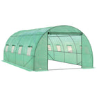 Outsunny 19 x 10 x 6.6 ft Walk-in Tunnel Greenhouse- Spacious garden polytunnel greenhouse
 