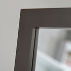 HOMCOM Full Length Mirror Free - 18.5" W x 58.25" H - Brown-Material: MDF, Glass Mirror 