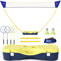 HOMCOM Portable Badminton Net Set with 9.5 x 5' Net-Easily set up and take down without tools