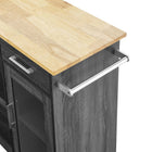 Modway Culinary Kitchen Cart With Towel Bar - Charcoal Natural-10