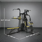 Soozier - Système de gym à domicile tout‑en‑un-Équipé d'une pile de poids réglable de 152 lb, adaptée aussi bien aux débutants qu'aux utilisateurs avancés