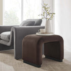 Modway Koda Performance Velvet Waterfall Stool - Black/Chocolate Brown-Stain-Resistant Fabric