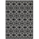 Modway Frame Transitional Moroccan Trellis Area Rug - 8 ft W x 10 ft L - Black/White-Transitional Moroccan Trellis Area Rug