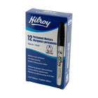 Hilroy Permanent Markers - Low Odour Ink - Fine Point - Black - 12 Pack-Assorted