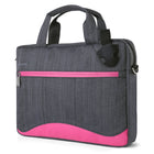 Vangoddy Wave 13" Laptop 2-in-1 Messenger Bag - Grey/Pink-2 in 1 Design. Easily converts between a messenger bag and a briefcase to suit your carrying preference.