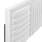 Modway Believe Channel Tufted Performance Velvet King/California King Headboard - White-Dense Foam Padding