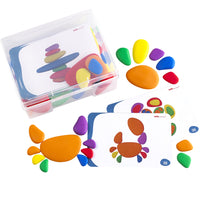 Galets arc-en-ciel edxeducation - Ensemble de 36 + 40 activités -Les galets arc-en-ciel sont utiles pour développer la motricité fine, le tri, le comptage, le séquençage et les compétences de conception créative