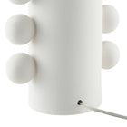Hudson&Canal - Lampe de table Jurrah 27" en céramique avec abat-jour en tissu - Blanc mat/blanc-Comprend un cordon de 6 pieds avec interrupteur à prise rotative