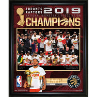 Toronto Raptors 2019 World Champions Collage - Framed Print - 18" x 22"-Premium raptors